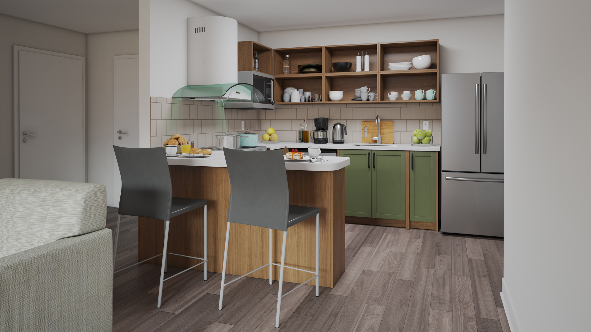 Furnam University kitchnette 01