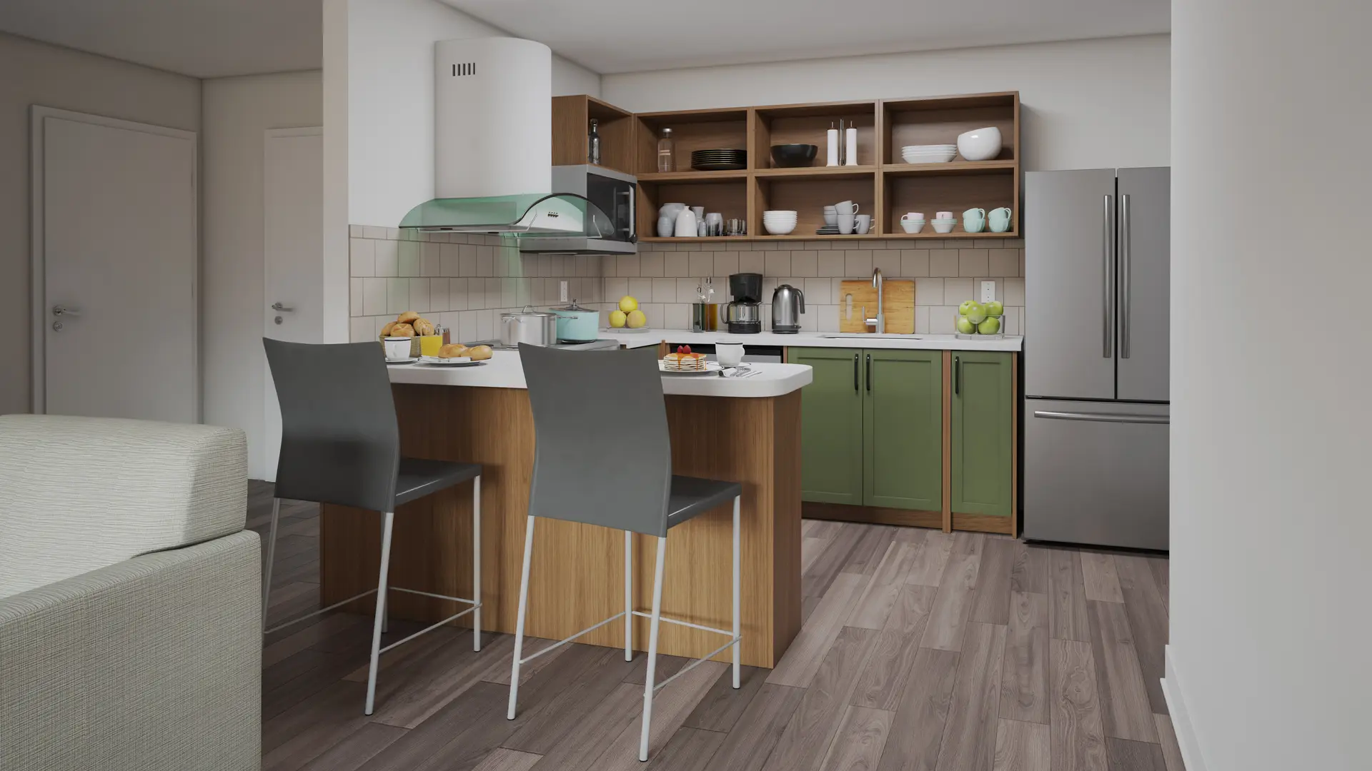 Furnam University kitchnette 01