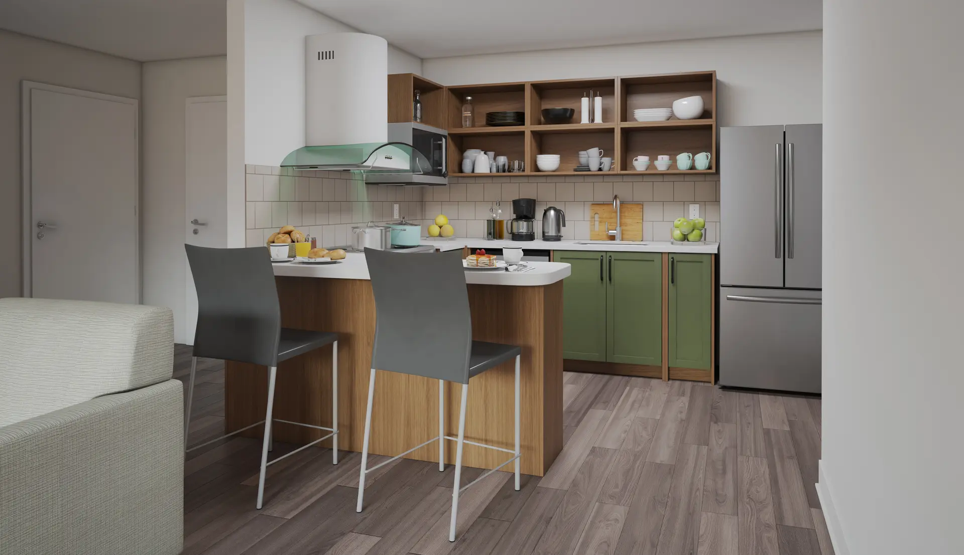 Furnam University kitchnette 01